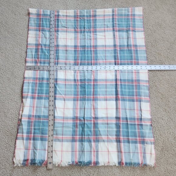 NWT Talbots pastel plaid scarf cotton/rayon - Picture 7 of 7